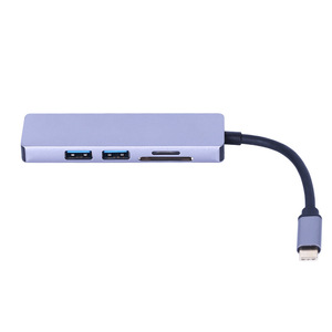 Lung Kay Type C To Hmdi 5 In 1 Adapter Cable <b>Usb</b> 3.0 Hub For Android Devices - Product Image 2