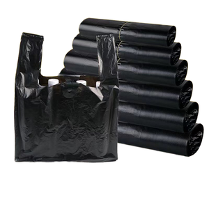 Biểu Tượng Tùy Chỉnh Màu Đen Vest Túi Nhiệm Vụ Nặng Nề Mua Sắm Nhựa T-Shirt Túi An Toàn PP Và PE Chất Liệu Tùy Chỉnh Kích Thước - Product Image 4