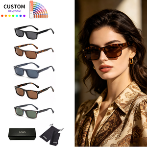 2026 New Trend Polarized Square Sunglasses Custom Acetate Frame <strong>TAC</strong> Lens UV400 Protection Anti-Glare Glasses Case Durable Fast - Product Image 1