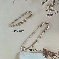 Sicherheits nadeln Brosche Blank Base Brosche 50/70mm Stifte 3 Ringe Schmucks tift für Schmuck herstellung Zubehör Zubehör