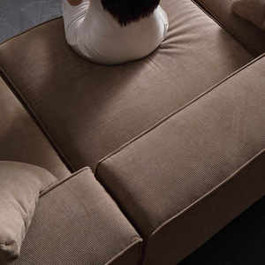 Timesong, sofá <span class=keywords><strong>de</strong></span> tela <span class=keywords><strong>de</strong></span> estilo minimalista italiano, bloque <span class=keywords><strong>de</strong></span> Tofu <span class=keywords><strong>de</strong></span> pana, <span class=keywords><strong>módulo</strong></span> <span class=keywords><strong>de</strong></span> sala <span class=keywords><strong>de</strong></span> estar con función reclinable para hoteles - Product Image 4