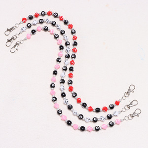 Men's Waist Chain <b>Dice</b> And Eight Ball Beaded Denim Pocket Chain Casual Fashion Body Chain Zinc Alloy Single Lap - Product Image 4