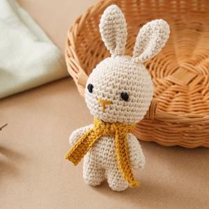 Giocattolo in Legno per Neonati, <span class=keywords><strong>Sonaglio</strong></span> Coniglio in Cotone Neutro Lavorato all'Uncinetto, Regalo <span class=keywords><strong>Amigurumi</strong></span> - Product Image 2