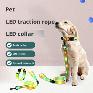 Klassieke eenvoudige rubberen LED-hondenhalsbandlamp, USB-oplaadbaar, knipperend veiligheidslicht, gloeiende halsband voor huisdieren, nachtelijk wandelen, waterdicht, solide - Product Image 3