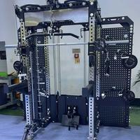 Nouveau modèle 2026 : Rack de musculation en acier au carbone avec panneaux latéraux et machine Smith, capacité 500 kg, pour la maison et les salles de sport commerciales