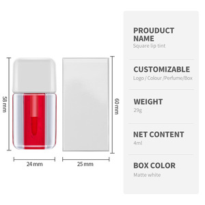 Jelly Tint 3 en 1, rouge à lèvres liquide mat pour les lèvres, les joues et les yeux, rouge pomme, 4 ml, maquillage hydratant pour tous types de peau - Product Image 5