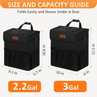 Poubelle de voiture pliable en polyester anti-fuite, poubelle suspendue, organisateurs et boîtes de rangement pour véhicules