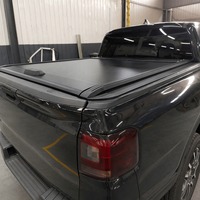 Couverture de benne à rouleaux rétractable manuelle noire en alliage d'aluminium pour Ford Ranger Wildtrak T9