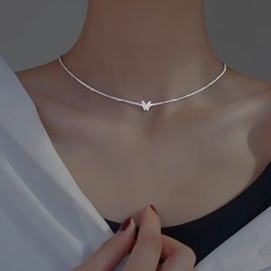สร้อยคอรูปผีเสื้อ S925 เงินสเตอร์ลิง ประดับเพชรแบบฝัง ความยาว 405 ซม. สำหรับผู้หญิง เครื่องประดับสำหรับงานปาร์ตี้ - Product Image 1