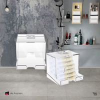 Distributeur de baume à lèvres portable en plastique transparent moderne et personnalisé, montage facile, surface polie, présentoir de comptoir pour