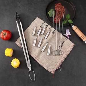 Ensemble d'outils de barbecue Yingrun en acier inoxydable avec manche long, compatible lave-vaisselle, équipement de grillade extérieur - Product Image 2