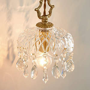 New Design Hanging Lamp European Bedroom <b>Led</b> Raindrop Chain <b>Small</b> Crystal Chandelier - Product Image 4