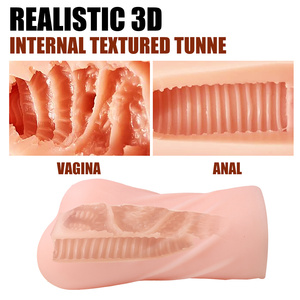 2 in 1 Pocket Pussy Tpe Masturbator Dengan Tekstur Vagina Realistis dan Anus Ketat Mainan Seks Dewasa untuk Pria - Product Image 5