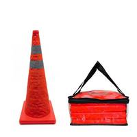 Cône de signalisation pliable de 70 cm en PP durable avec bande réfléchissante haute visibilité pour la sécurité routière - Vente en gros