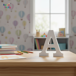 Fornitore all'ingrosso di arte popolare decorativa in legno lettera "a" giocattolo educativo dipinto a mano per l'artigianato e l'arredamento della casa - Product Image 3