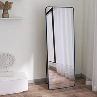 Miroir sur pied pleine longueur incassable de luxe pour salon, maquillage et dressing, décoration murale moderne pour la maison