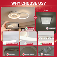 Plafonniers LED intelligents ronds pour chambre à coucher, couloir et balcon, style nordique, à montage en surface
