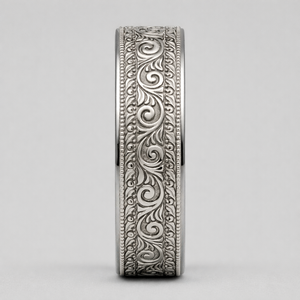 Anillo de platino con diamantes de moda, acabado pulido brillante, diseño elegante para mujer, joyería nupcial, regalo de aniversario - Product Image 1