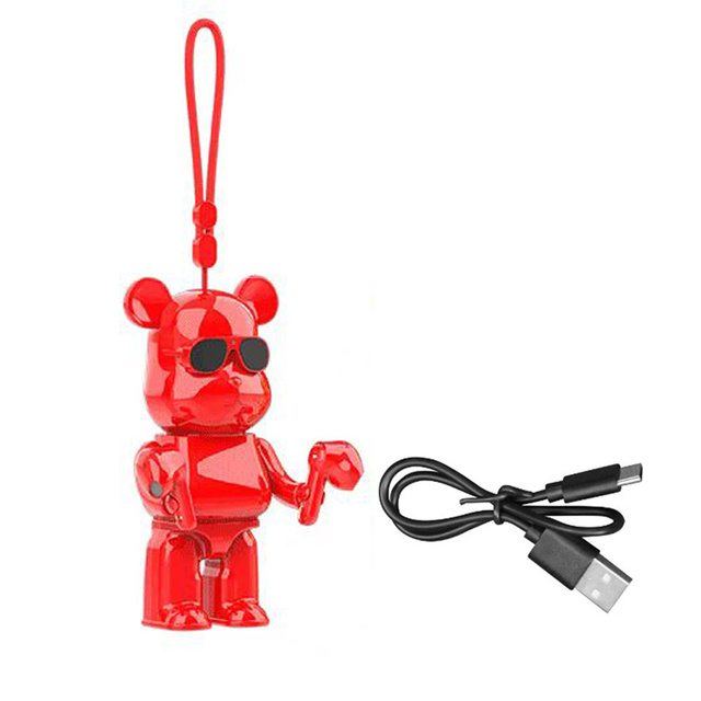 Top Seller Mini USB Portable Handheld Cartoon Bear Tws Wireless Earphone Headphones Creative Gift