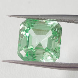 Piedra Preciosa de Zafiro Verde Cultivada en Laboratorio, Corte Asscher, Piedras Preciosas Sintéticas para Joyería - Product Image 1