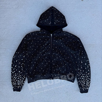 Fabricant de Sweat-shirts à Capuche Homme en Coton Zippés avec Strass, Personnalisables avec votre Logo