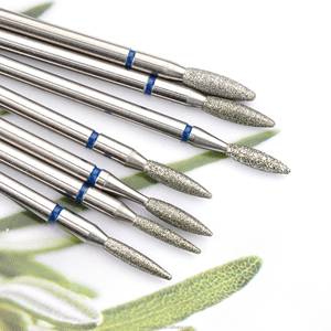 3/32 "2.35 mét Chất lượng cao cấp và chuyên nghiệp ngọn lửa Kim Cương Móng Tay khoan bit đánh bóng lớp biểu bì sạch kim cương mũi khoan cho làm móng tay - Product Image 1