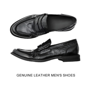 Mocasines Elegantes Antideslizantes para Hombre, Zapatos de Oficina Sin Cordones, Parte Superior de Cuero Genuino, Impermeables, Cómodos, Transpirables, Resistentes al Desgaste, con Suela de Goma - Product Image 2