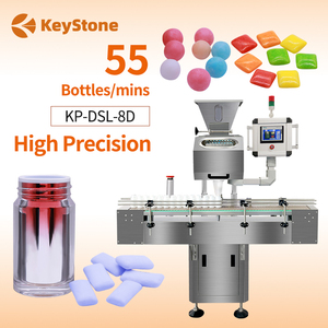 เครื่องบรรจุยาเม็ดอัตโนมัติ 8 ช่องทาง ยี่ห้อ Keystone Packaging พร้อมเครื่องนับเม็ดยาและบรรจุขวด 8 ช่อง - Product Image 1