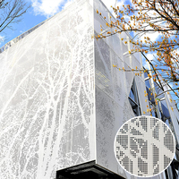 Revêtement mural perforé en aluminium moderne, panneau de façade extérieure pour centre commercial et hôtel