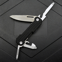 G10 Poignée 6 en 1 Multifonction Box Cutter Multitool Couteau Ouvre-bouteille Tournevis Compact Taille Camping Survie Pliant EDC
