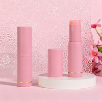 Mini stick hydratant rose, baume hydratant pré-maquillage, double usage pour les lèvres et les joues