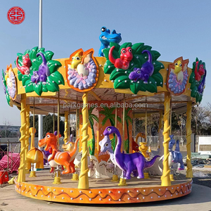 Manèges pour enfants sur le thème des dinosaures, carrousel de fête foraine, équipement d'amusement pour parcs d'attractions, fournisseur de manèges à vendre - Product Image 1