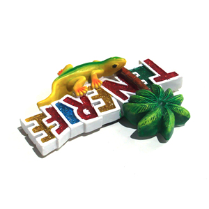 Imán de nevera personalizado de España, <span class=keywords><strong>Tenerife</strong></span>, diseño 3D de resina con forma de lagarto, loro, tortuga, hecho a mano, ecológico - Product Image 5