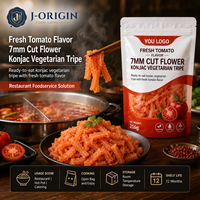 Halal Rasa Tomat Segar Konjac Vegetarian Tripe Strip 216g Siap Saji Camilan Nabati Bahan Baku Hot Pot Pasokan Makanan