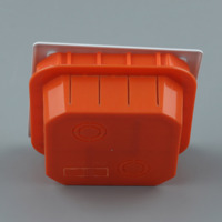 Boîte de jonction électrique carrée en PVC orange avec couvercle en plastique blanc, boîte de distribution dissimulée ignifuge