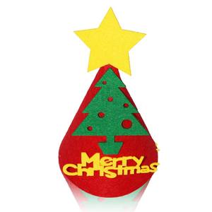 Nouveau chapeau de Noël en feutre dessin animé bricolage créatif chapeau de père Noël décoration de fête de Noël vente en gros - Product Image 2