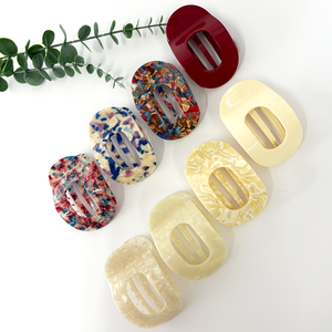 Pinza de Pelo de Acetato Plana Grande de 10cm, Nueva Moda <span class=keywords><strong>2026</strong></span>, Color Sólido Simple, Pinza de Pelo con Estampado de Leopardo, Accesorios de Pelo de Alta Gama - Product Image 4