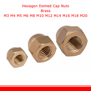 قبة مزخرفة من النحاس الأصفر ، نصف دائرة M3 M4 M5 M6 M8 M10 M12 M14 M16 M18 M20 DIN1587 - Product Image 2