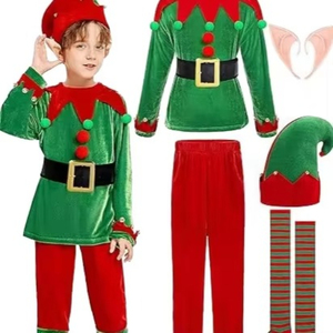 HESPER Meilleur prix Costumes de Noël pour filles et garçons, costumes de Père Noël pour enfants, costumes de films et de séries télévisées, en polyester, cadeau de Noël - Product Image 1