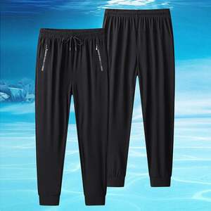 Pantalones Casuales de Verano de Seda Helada de Peso Medio, Colores Personalizados, Tallas Grandes, Transpirables, Deportivos - Product Image 1