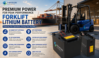 Batterie au lithium pour chariot élévateur Propow 24V 36V 48V 80V |   Solution d'alimentation LiFePO4 longue durée pour camions industriels