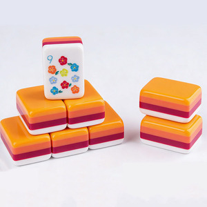 Hot Selling Portable Acrylic <b>Mahjong</b> <b>Set</b> Hand-rubbed Jelly Tiles Professional Casino Quality 4 Layer Tiles for Social Clubs - Product Image 4