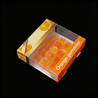 Boîte d'emballage de bonbons en PET écologique, boîte personnalisée pour les bonbons aux fruits à saveur d'orange