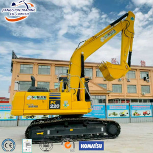 Excavatrice sur chenilles Komatsu PC220 d'occasion à vendre, excavatrice japonaise d'origine pour travaux de construction et de terrassement - Product Image 1