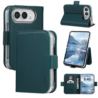 Étui de protection intégrale antichoc en cuir PU avec fermeture éclair et porte-cartes pour iPhone Duo 18 Fold 2026