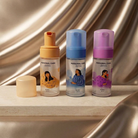 Botol Kaca Silinder 100ml dengan Pompa Busa Berwarna dan Sablon untuk Pembersih Wajah