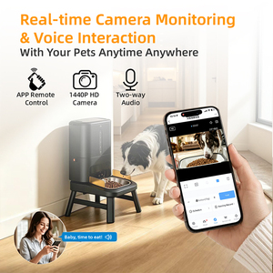 OEM 15L <strong>Raised</strong> Large <strong>Dog</strong> Automatic <strong>Dog</strong> <strong>Feeder</strong> With 1080P HD Camera Elevate Smart Pet Food <strong>Feeder</strong> Dispenser Timer Wifi Tuya App - Product Image 4