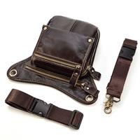 Sac à bandoulière vintage en cuir de vache, sac banane en cuir, sacoche pour homme, sac de taille