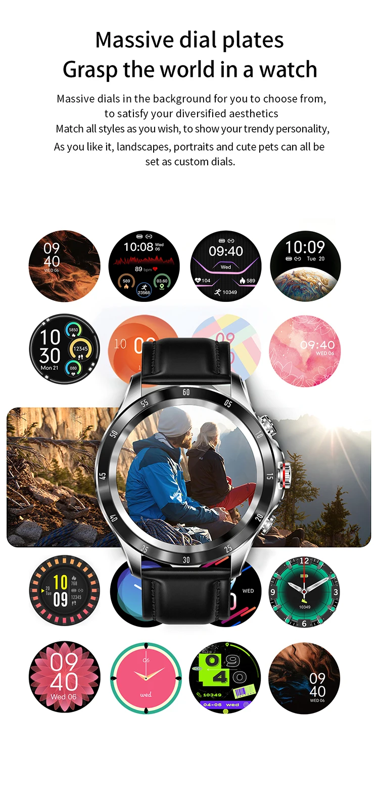 Original Smart Watch BT Calls Round Screen Smartwatch NX1 IP68 Waterproof Heart Rate Blood Pressure Stainless Smart Watch