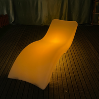 Chaise longue lumineuse pour eau peu profonde, mobilier d'extérieur, chaise longue de piscine, transats, chaises de patio LED pour l'extérieur
